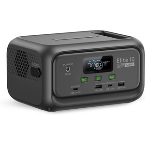 image:imageBLUETTI Elite 10 Mini Portable Power Station 128Wh LiFePO4 Battery with 200W AC Outlet FlightApproved Power Bank for Travel Fast Recharge Solar Generator for Camping amp Outage Emergency BackupBLUETTI Elite 10 Grey