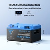 image:imageBLUETTI 128V 100Ah LiFePO4 Lithium Battery with Bluetooth 1280Wh Trolling Motor Battery with Buitin 300A BMS SelfHeating 6000 Cycle IP65 Waterproof amp Dustproof Long Lifespan for RV OffGridBLUETTI B1232 Battery