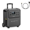 image:imageBLUETTI Elite 400 Solar Generator and Solar Charging Cable 3840Wh LFP Batttery Backup with 2600W AC Outlets High Capacity Portable Power Station with Wheels for Home Backup Outage CampingBLUETTI Elite 400Solar Charging Cable