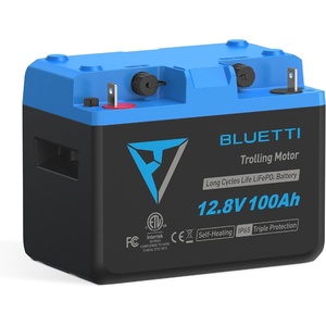 image:imageBLUETTI 128V 100Ah LiFePO4 Lithium Battery with Bluetooth 1280Wh Trolling Motor Battery with Buitin 300A BMS SelfHeating 6000 Cycle IP65 Waterproof amp Dustproof Long Lifespan for RV OffGridBLUETTI B1210 Battery