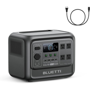 image:imageBLUETTI Elite 100 V2 Portable Power Station with AC Cable 1024Wh LFP Battery Solar Generator w 4 1800W AC Outlets 3600W Surge Backup 35 Smaller for Camping RV Outages Solar Panel OptionalBLUETTI Elite 100 V2AC Charging Cable