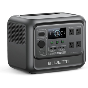 image:imageBLUETTI Elite 100 V2 Solar Generator with 200W Solar Panel Ships Separately Portable Power Station 1024Wh w 4 1800W AC Outlets 35 Smaller Ideal for Camping Emergencies Backup PowerBLUETTI Elite 100 V2
