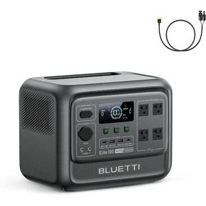 image:imageBLUETTI Elite 100 V2 Solar Generator with 200W Solar Panel Ships Separately Portable Power Station 1024Wh w 4 1800W AC Outlets 35 Smaller Ideal for Camping Emergencies Backup PowerBLUETTI Elite 100 V2Solar Charging Cable